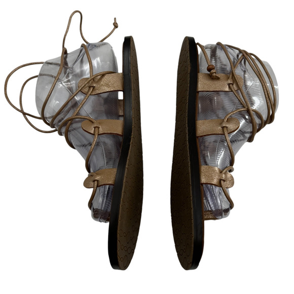 Sanuk Gold Cleopatra Tie Up Gladiator Tan Sandals - Picture 7 of 11